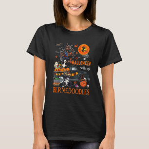 Halloween With My Bernedoodles Pickup Truck Scary T-Shirt