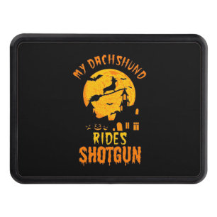 Halloween With My Dachshund Trailer Hitch Cover