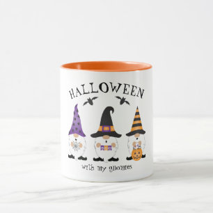 Halloween With My Gnomies Purple Orange Mug