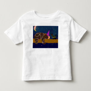 Halloween Wizard Bear and Black Cat T-Shirt