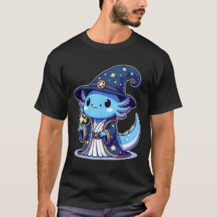 Halloween Wizard Funny Axolotl T-Shirt