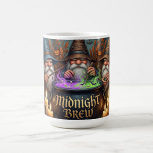 Halloween Wizard Gnomes Midnight Brew Cauldron Coffee Mug