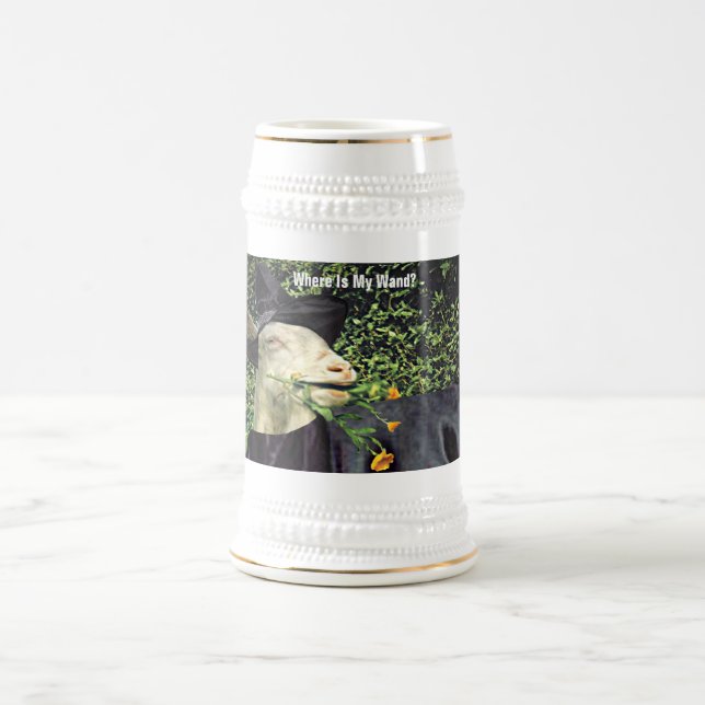 Halloween Wizard Goat Beer Stein (Center)