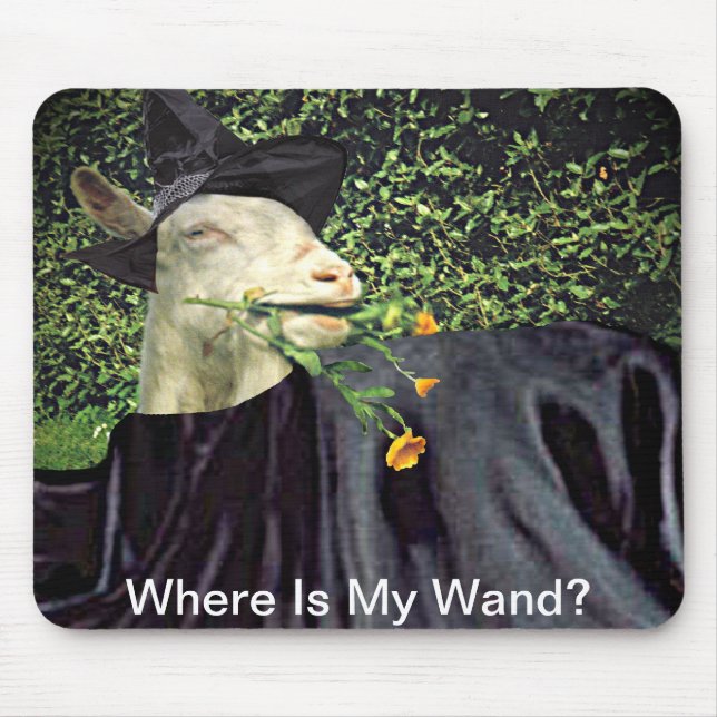 Halloween Wizard Goat Mouse Pad (Front)