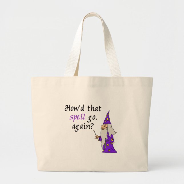 Halloween Wizard Tote Bag (Front)