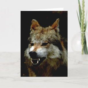 Halloween wolf card