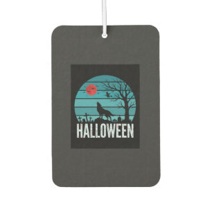Halloween Wolf Graveyard Moon Vector Air Freshener