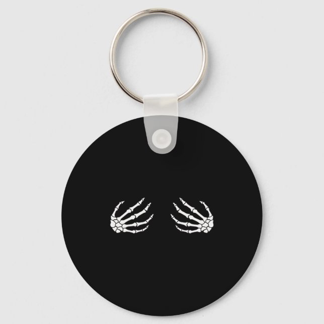 Halloween Women's Skeleton Hand  Keychain (Front)