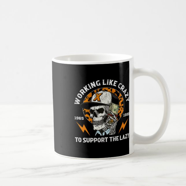 Halloween Working Like Crazy To Support The Lazy I Coffee Mug (Right)
