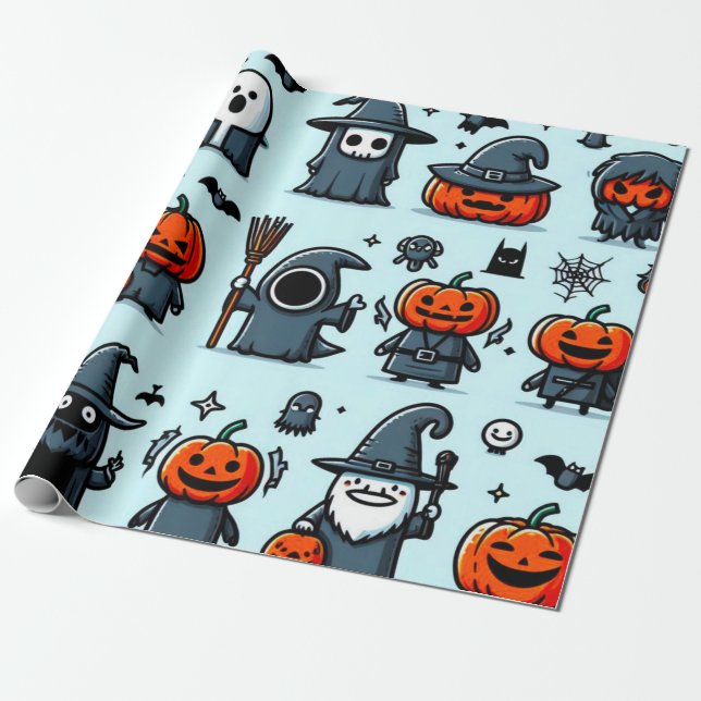 Halloween Wrapping Paper  (Unrolled)