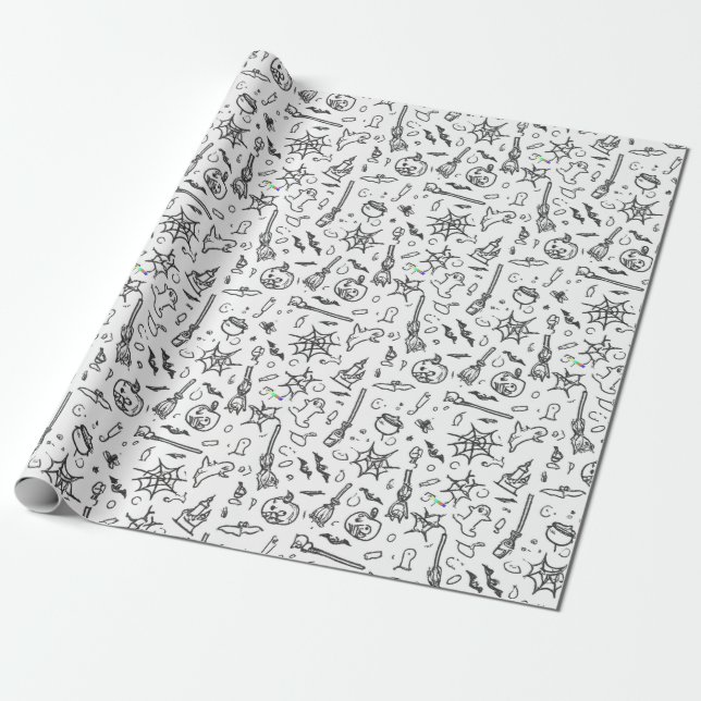 Halloween Wrapping Paper (Unrolled)