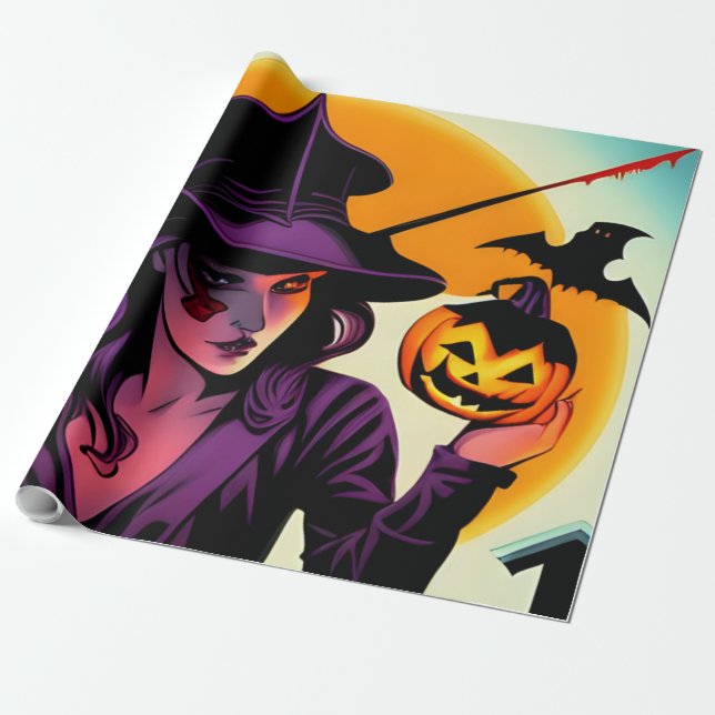 Halloween wrapping paper (Unrolled)