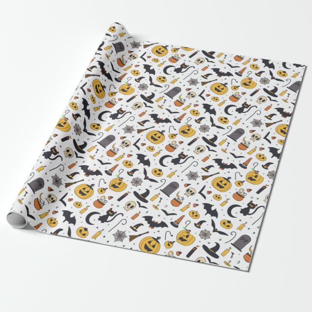 Halloween Wrapping Paper (Unrolled)