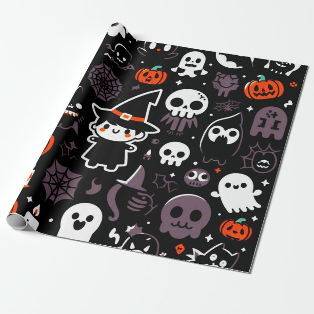 Halloween Wrapping Paper  (Unrolled)