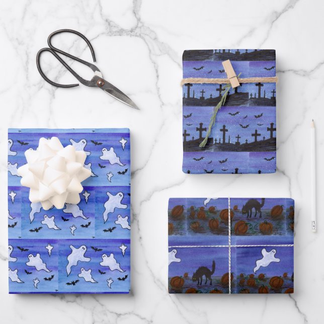 Halloween Wrapping Paper Sheet (Front)