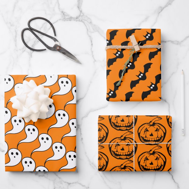 Halloween Wrapping Paper Sheet (Front)