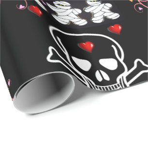 Halloween  Wrapping Paper, Skull Paper
