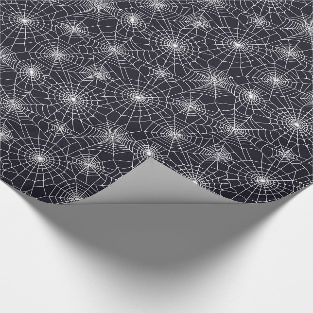 Halloween Wrapping Paper-Spider Webs Wrapping Paper (Corner)
