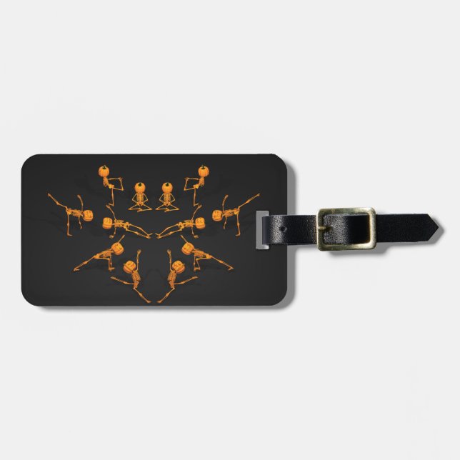 Halloween Yoga Class Luggage Tag (Front Horizontal)