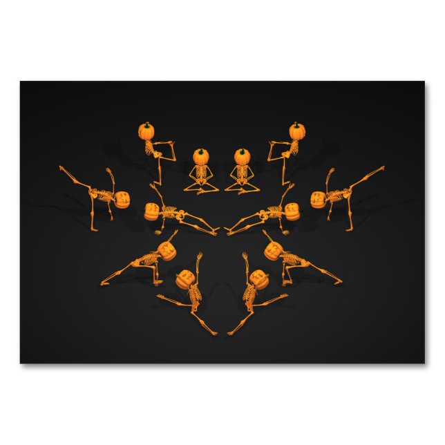 Halloween Yoga Class Table Number (Front)