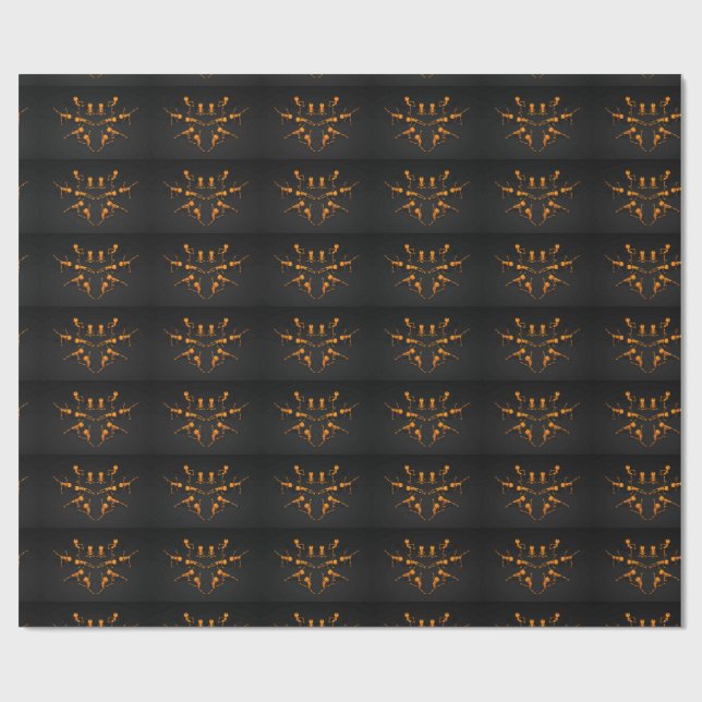 Halloween Yoga Class Wrapping Paper (Flat)