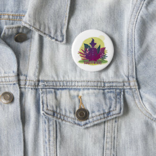 Halloween Yoga Namaste Witches 2 Inch Round Button