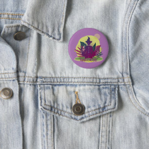 Halloween Yoga Namaste Witches 2 Inch Round Button