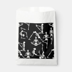 halloween yoga skeletons black favour bag