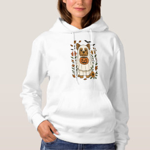 Halloween Yorkshire Terrier Flowers Halloween Hoodie