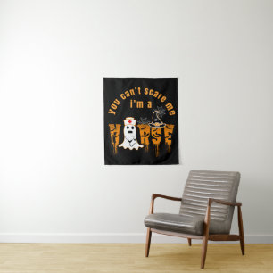 HALLOWEEN YOU CAN'T SCARE ME I'M A NURSE TAPESTRY