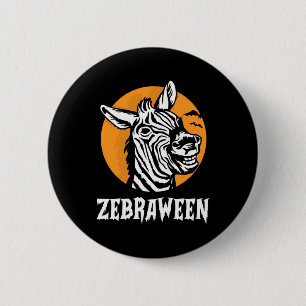 Halloween Zebra 2 Inch Round Button