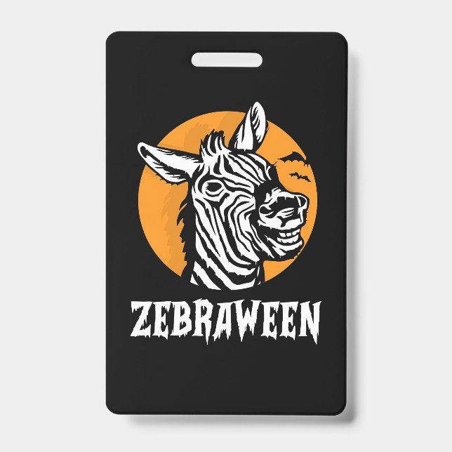 Halloween Zebra Badge (Front)