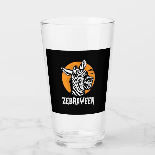 Halloween Zebra Glass (Front)