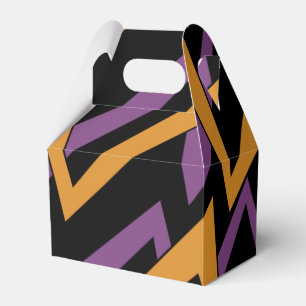 Halloween Zig Zags Orange Purple  Favor Box