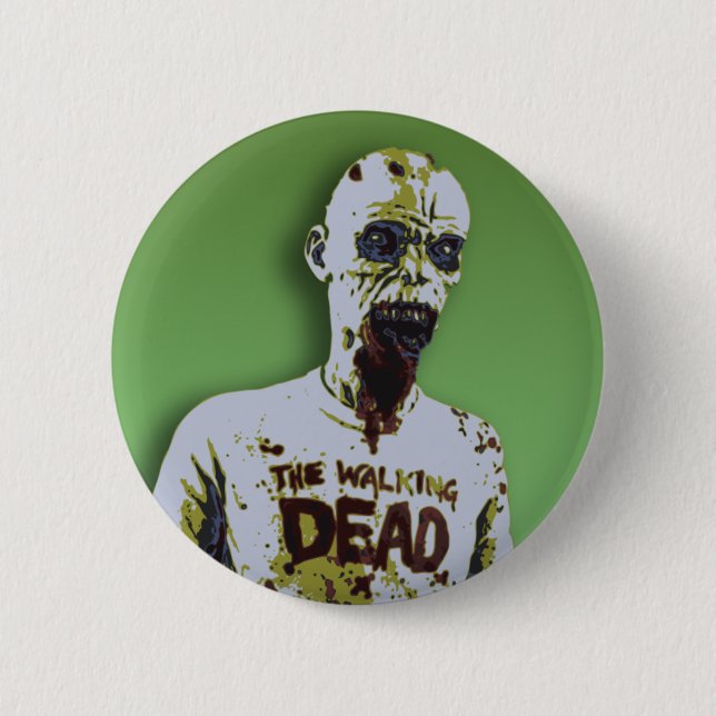 Halloween Zombie 2 Inch Round Button (Front)