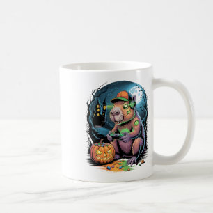 Halloween Zombie Capyra Gamer Haunted Castle Video Coffee Mug