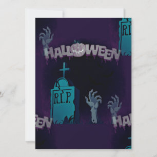 halloween zombie card