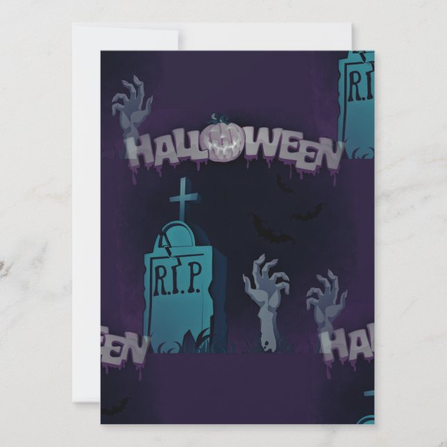 halloween zombie card (Front)