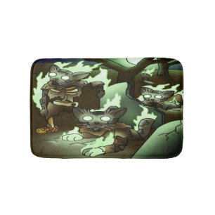 Halloween Zombie Cats Bath Mat
