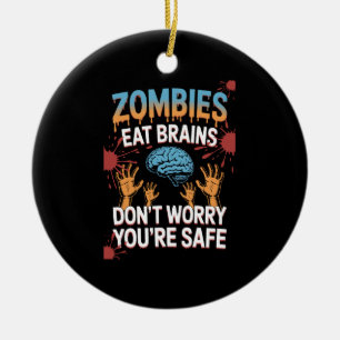 Halloween Zombie Ceramic Ornament