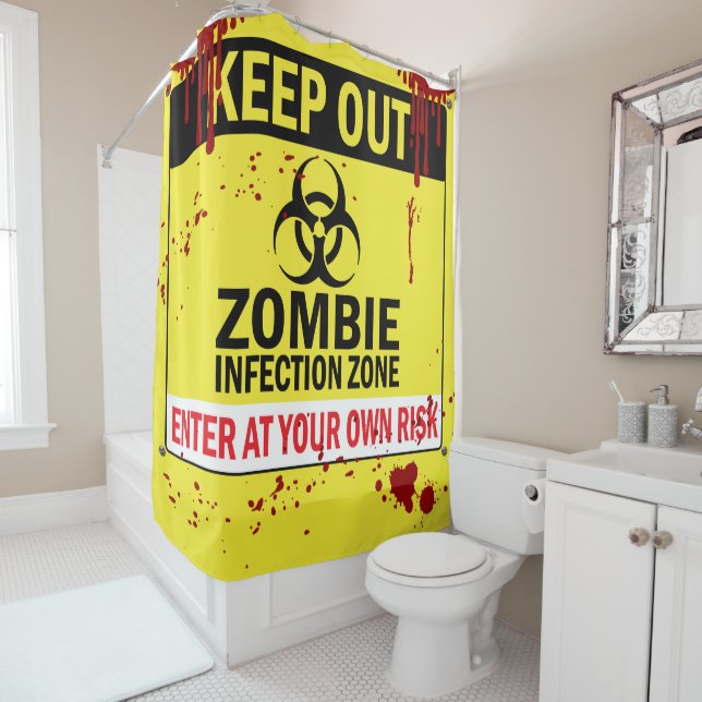Halloween Zombie Danger Zone Keep Out Bloody (In Situ)
