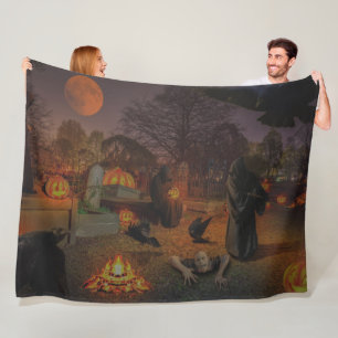 HALLOWEEN ZOMBIE FLEECE BLANKET