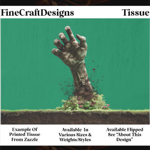 Halloween Zombie Hand From Grave ES4R Decoupage Tissue Paper