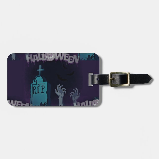halloween zombie luggage tag (Front Horizontal)