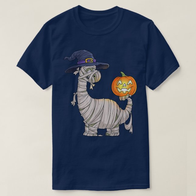 Halloween Zombie Mummy Dinosaur Witch Scary Boys G T-Shirt (Design Front)