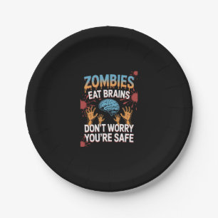 Halloween Zombie Paper Plate