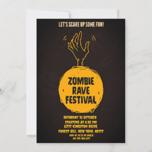 Halloween Zombie Party Invitation