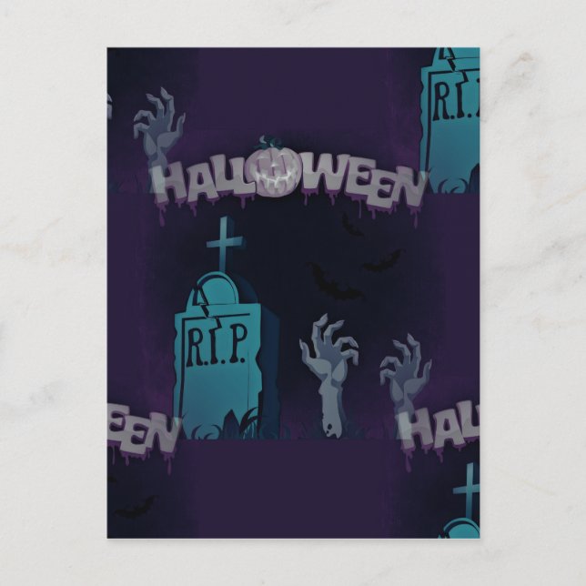 halloween zombie postcard (Front)