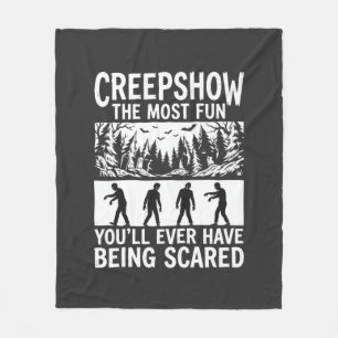 Halloween Zombie Scared Horror Vector Design_1 Fleece Blanket