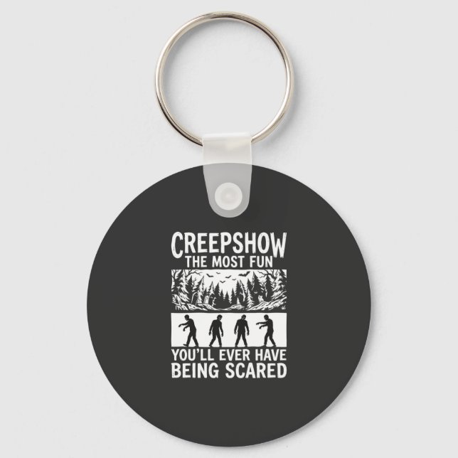 Halloween Zombie Scared Horror Vector Design_1 Keychain (Front)